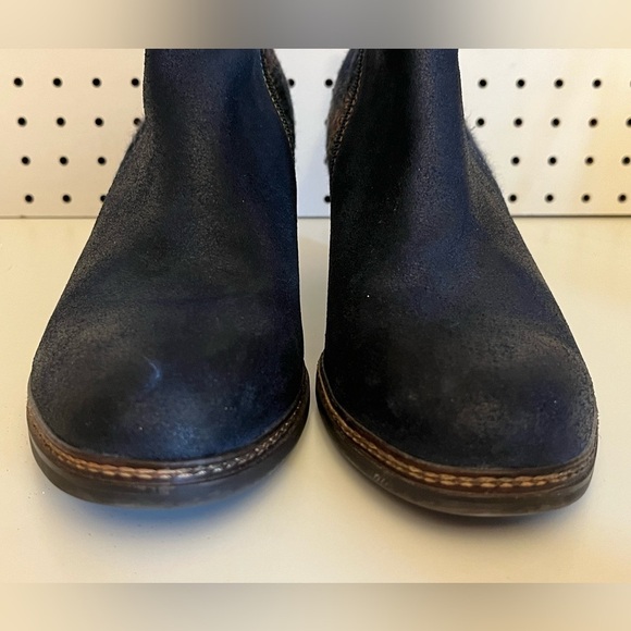 L'artiste Spring Step Scottala Navy Leather Zip Plaid Ankle Boots 42 - Picture 8 of 17